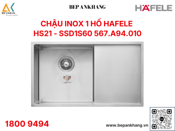 Chậu rửa bát inox 1 hố Hafele HS21 - SSD1S60 567.94.010